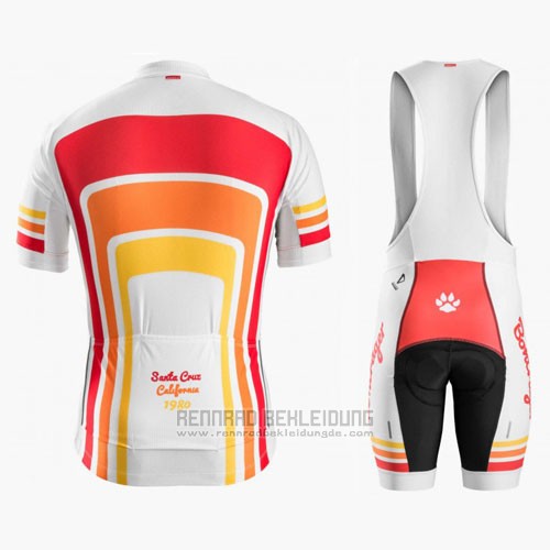 2016 Fahrradbekleidung Trek Bontrager Rot und Wei Trikot Kurzarm und Tragerhose